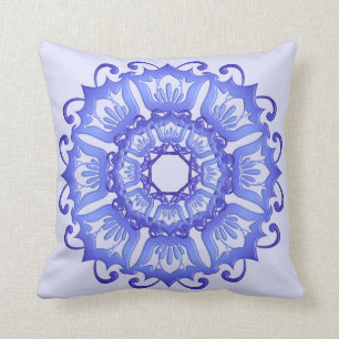 Blom- violett mandala. kudde