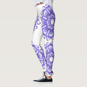 Blom- violett mandala. leggings