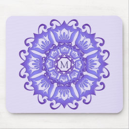 Blom- violett mandala. Monogram. Musmatta