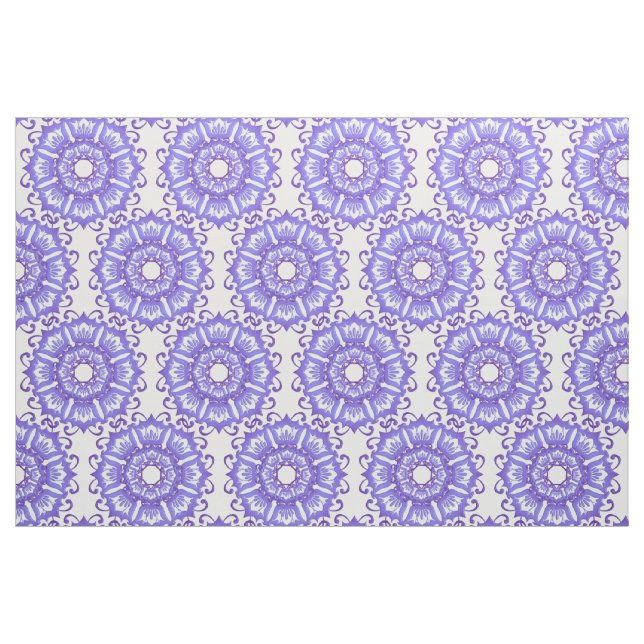 Blom- violett mandala. tyg (Fat Quarter)