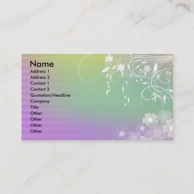 Blom- visitkort (Framsida)