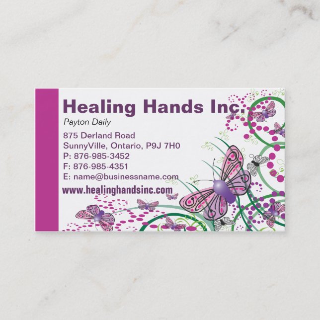 Blom- visitkort Design-1 (Framsida)