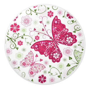 Blom- vitmönster knopp