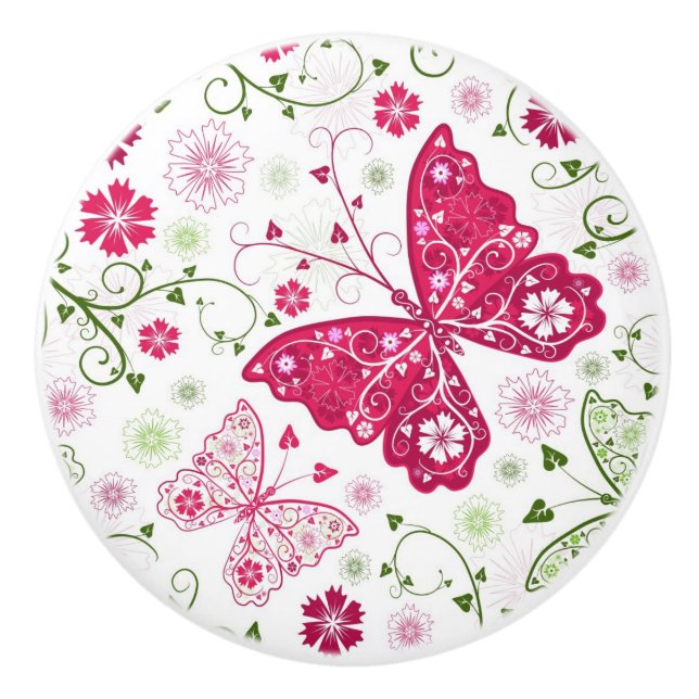 Blom- vitmönster knopp (Framsidan)