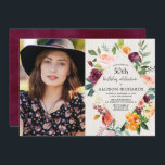 Blom- vuxet födelsedagfoto för lantlig nedgång inbjudningar<br><div class="desc">Välj enkelt "skräddarsy den" knäppas över för mer avancerad customization av denna design!</div>