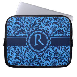 Blom- William Morris för rika eleganta blått Laptop Fodral