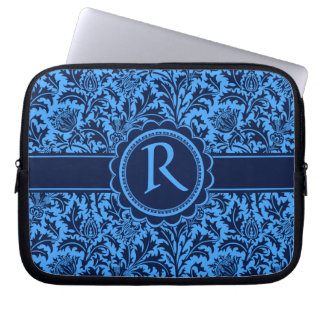 Blom- William Morris för rika eleganta blått Laptop Fodral