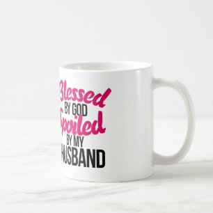 Blomad av GOD förstörd av min make Kaffemugg