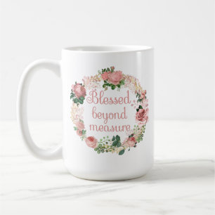 Blomad bortom åtgärd/ Rosa Blommigt Bouquet Kaffemugg