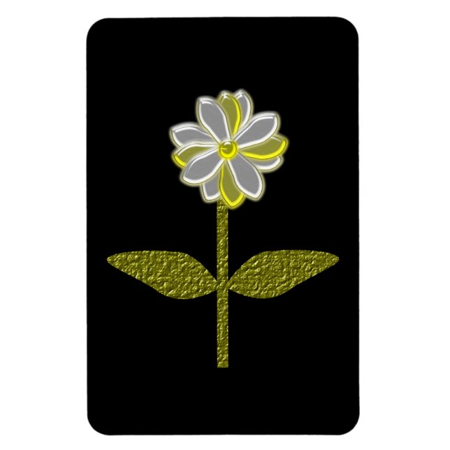 Blomad Daisy - Flower Premium Magnet (Vertikal)