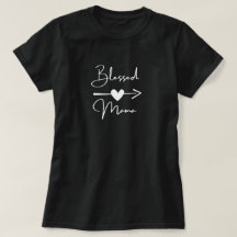Blomad Mamma med Heart Mors dag T-Shirt