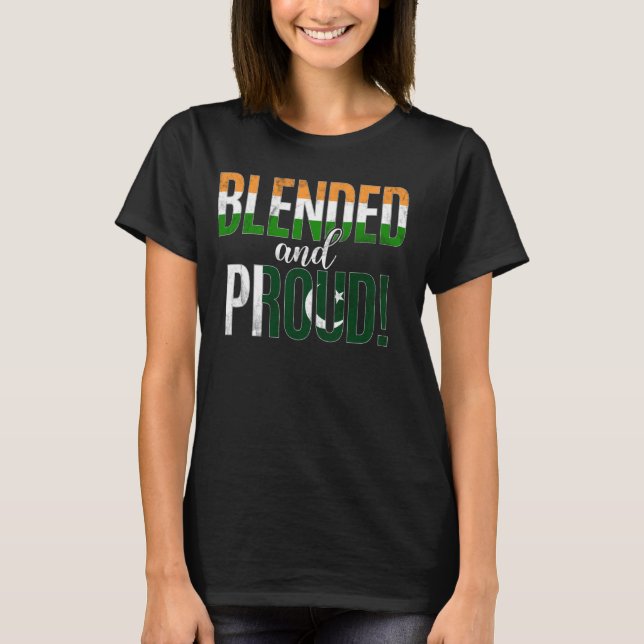Blomad och stolt medborgare halv indiansk häst t shirt (Framsida)
