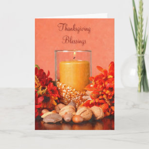 Blomad Thanksgiving Centerstycke Helgkort
