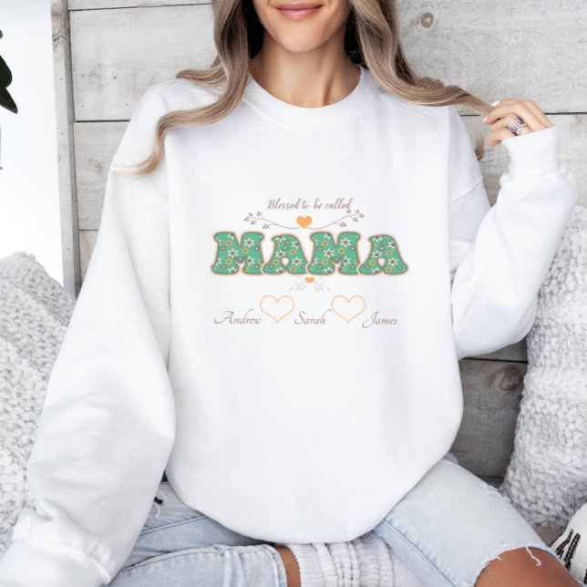 Blomad till att kallas MAMMA Sweatshirt T Shirt (Blessed to Be Called MAMA Sweatshirt)