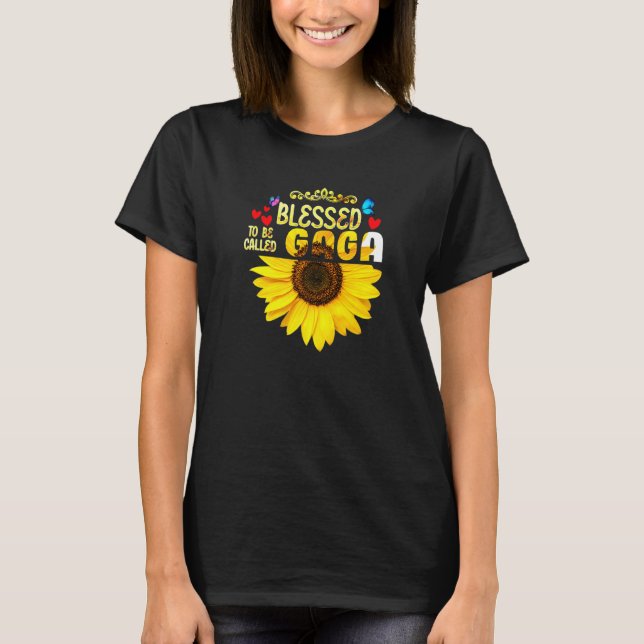 Blomad till Gaga Womens Sunblomgaga Mo T Shirt (Framsida)
