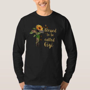 Blomad till Gigi Mor Dag-solros T Shirt