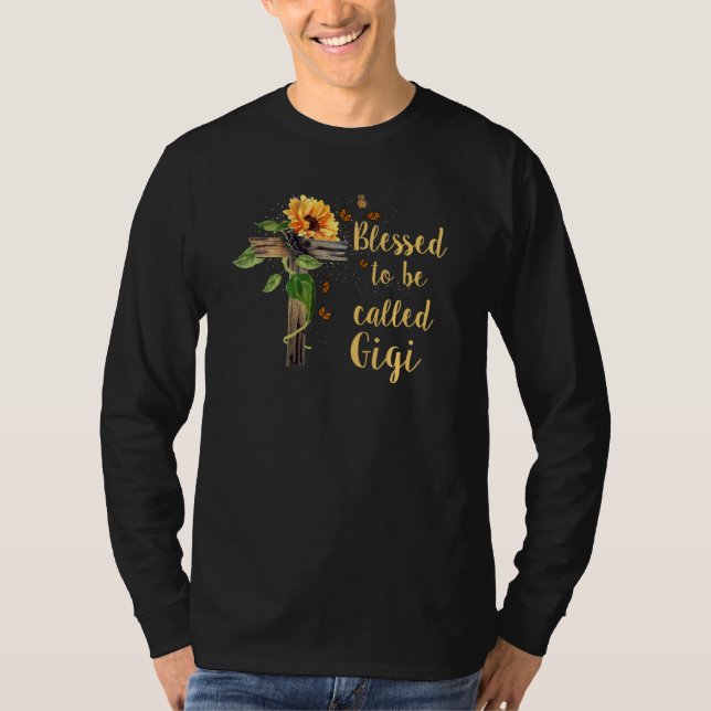Blomad till Gigi Mor Dag-solros T Shirt (Framsida)