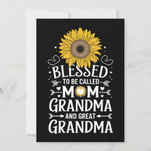 Blomad till Mamma Grandma Underbar Solros Inbjudningar