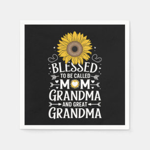 Blomad till Mamma Grandma Underbar Solros Pappersservett