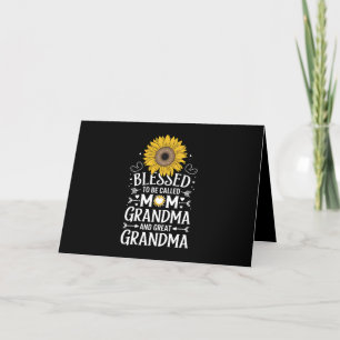 Blomad till Mamma Grandma Underbar Solros Tack Kort
