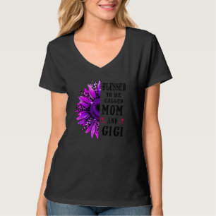 Blomad till Mamma och gigisk solrosslam M T Shirt