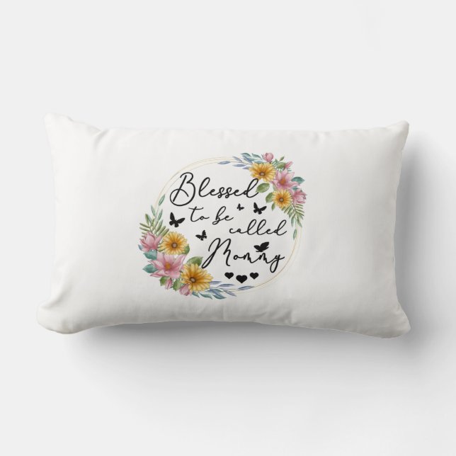 Blomad till Mamma Solros Mamma Mammor Lumbarkudde (Framsida)