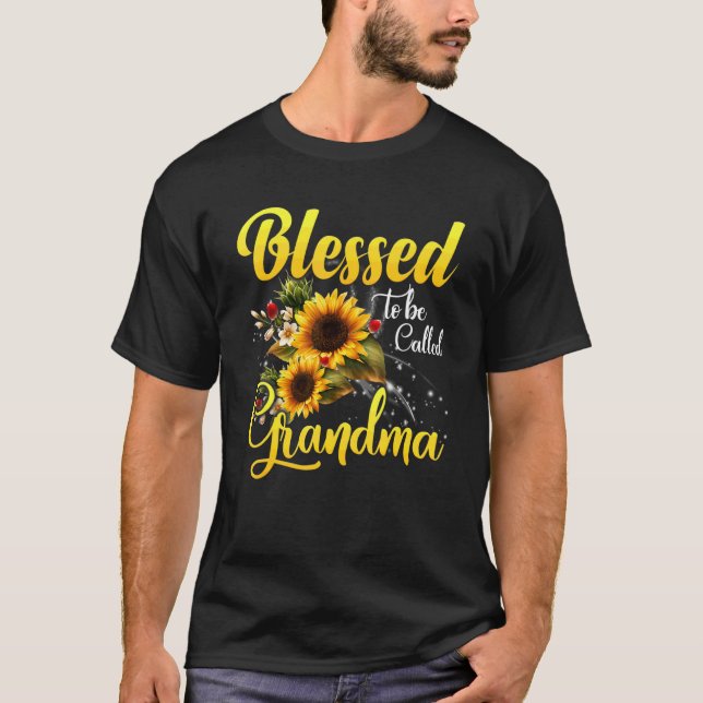 Blomad till mormor Solros 2 T Shirt (Framsida)