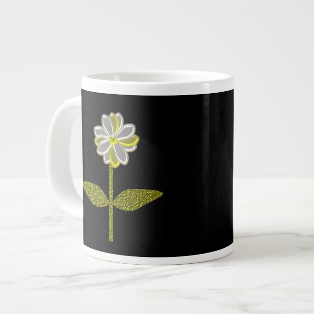 Blomande Daisy Flower Mugg Jumbo Mugg (Framsida vänster)