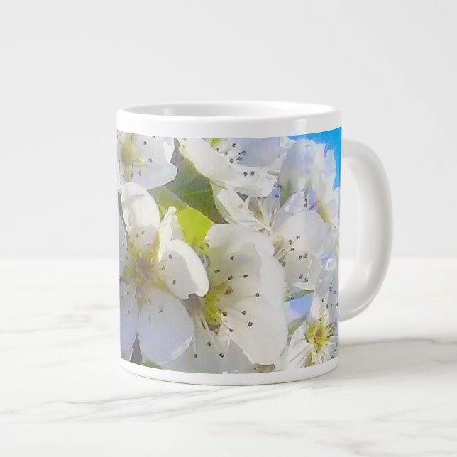 Blomande gren av päron jumbo mugg (Framsida höger)