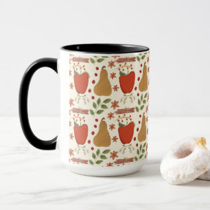 Blomäpplen och päron mugg