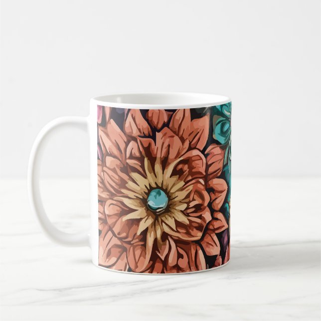 Blomarrangemang Kaffemugg (Vänster)