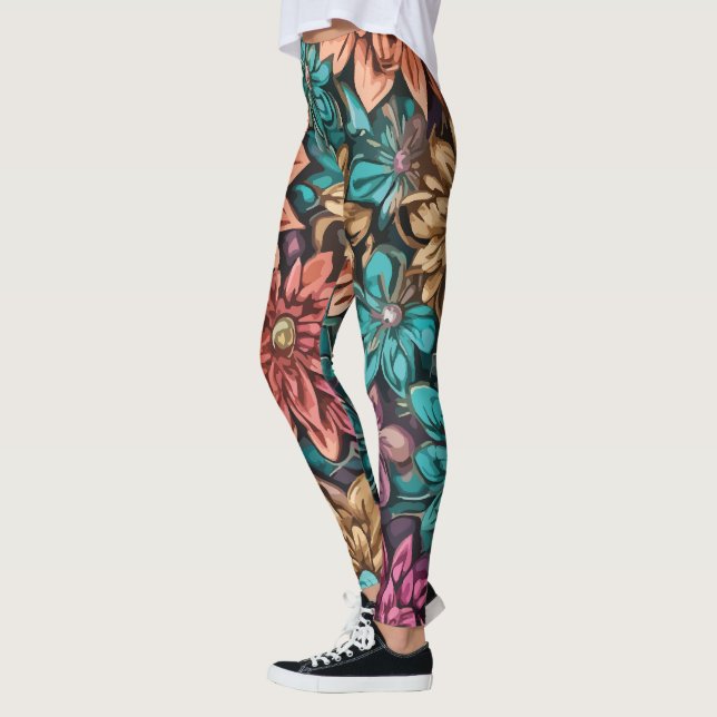 Blomarrangemang Leggings (Vänster)
