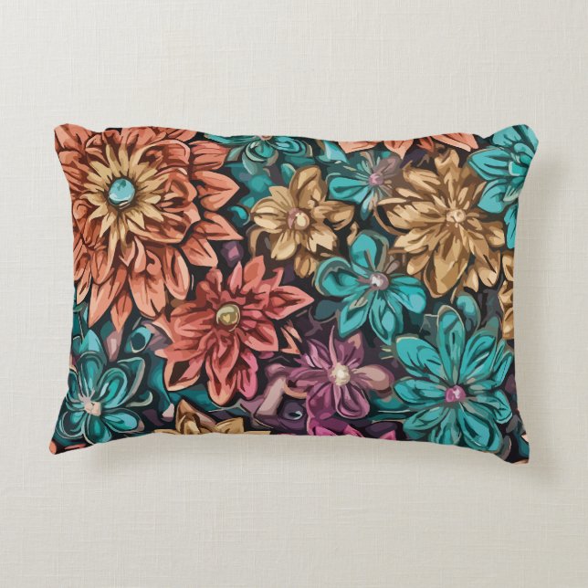 Blomarrangemang Prydnadskudde (Baksidan)