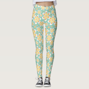 Blombaljväxter av gult leggings