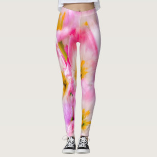 Blombalkar av Mönster Leggings