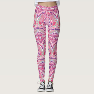 Blombalkar av Mönster Leggings