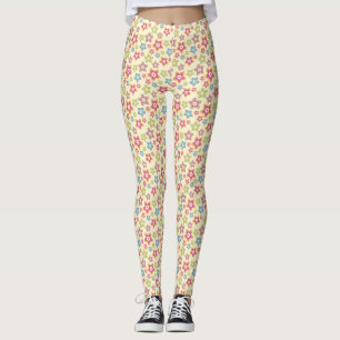 Blombalkar av Mönster Leggings