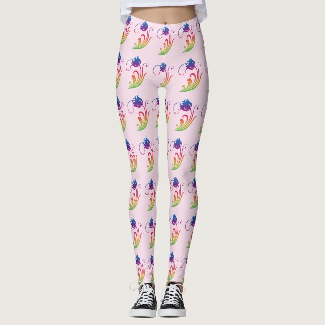 Blombalkar Leggings (Framsida)