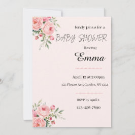 Blombarnsbabyshower-inbjudan Inbjudningar