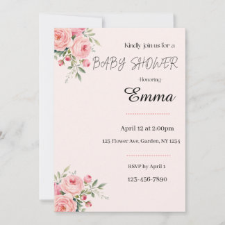 Blombarnsbabyshower-inbjudan Inbjudningar