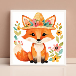 Blombebisrävposter: Söt och fantasifull Poster