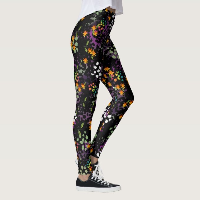 Blombenade baljväxter leggings (Höger)