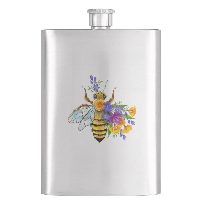 Blombi med vilda växter fickplunta (Framsidan)