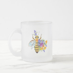 Blombi med vilda växter frostad glasmugg