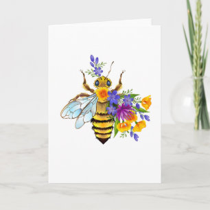 Blombi med vilda växter helgkort