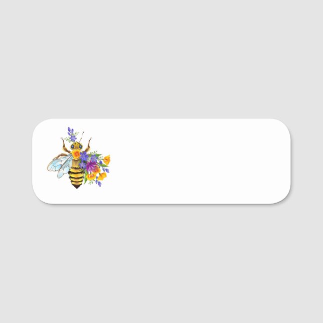 Blombi med vilda växter namnbricka (Framsida)