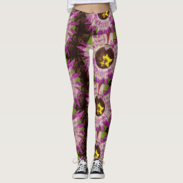 blombild leggingar leggings