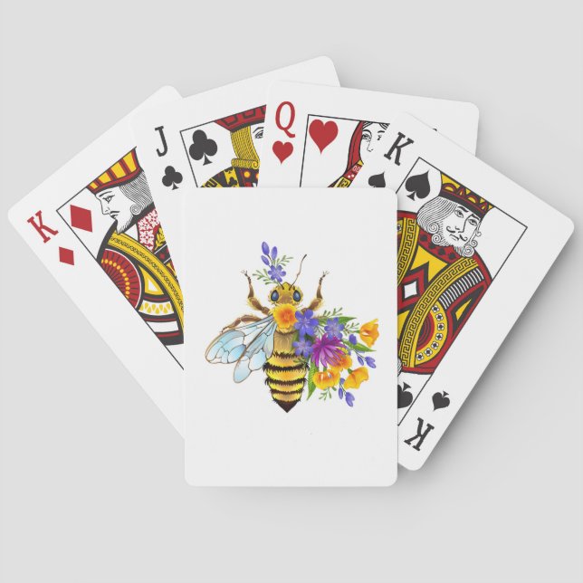 Blombin med vilda växter casinokort (Baksidan)