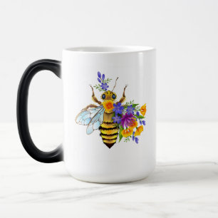 Blombin med vilda växter magisk mugg