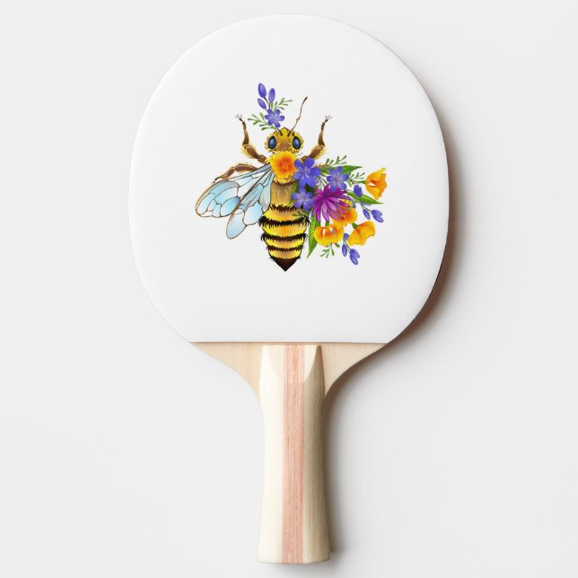 Blombin med vilda växter pingisracket (Framsidan)